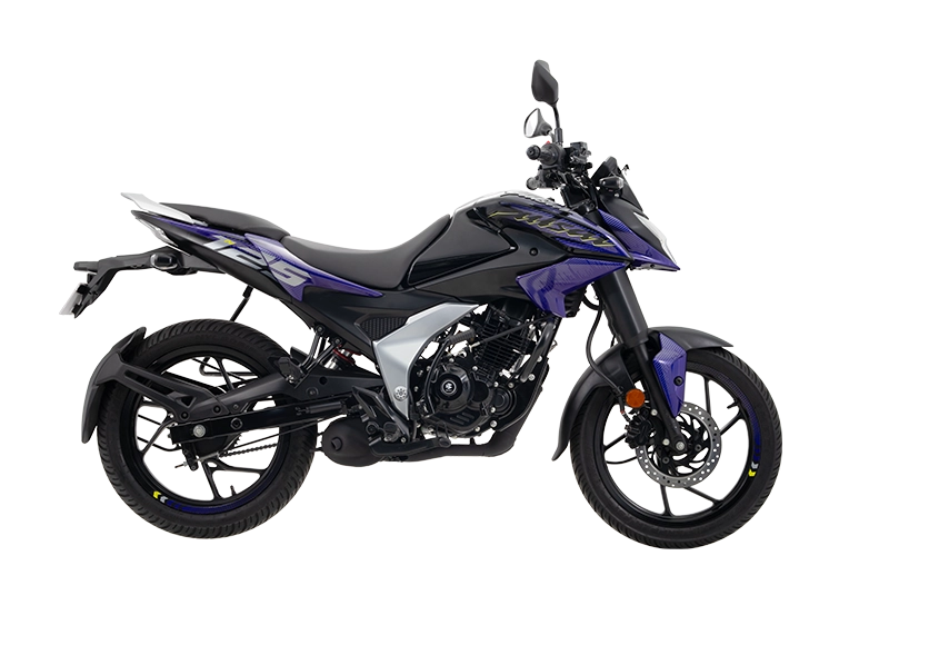 Pulsar N125 360 - Ebony Black - Purple Fury - Frame 1